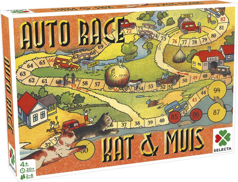 Afbeelding laden in galerijviewer, Tactic spellen van toen: auto race kat muis – bordspel – familiespel – vanaf 4 jaar – 2-6 spelers

