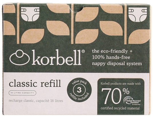 Korbell luieremmer navulling 16l | 3 pack