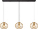 Lucide danza - hanglamp - 3xe27 - mat goud messing