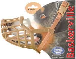 Baskerville classic basket muzzle lichtbruin - hondenopvoeding - nr 5 one size