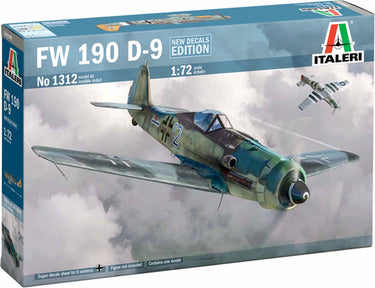 Italeri modelbouwpakket vliegtuigen - 1312 focke-wulf fw 190d-9 - vliegtuig plastic - 1:72 - modelbouw