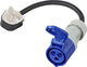 Proplus verloopkabel 40 cm – uk stekker naar cee voor camping caravan camper en boot – 16a ip44 h07rn-f 3g2,5 mm² – blauw grijs zwart