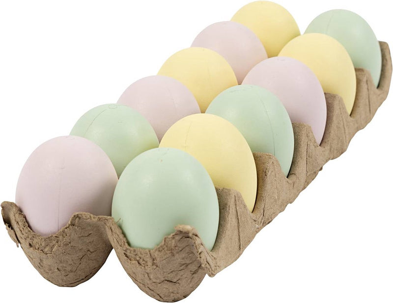 Afbeelding laden in galerijviewer, Creativ company https: www.cchobby.nl eieren-h-6-cm-pastelkleuren-12-stuk-1-doos
