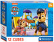 Clementoni - 12 blokken puzzel - paw patrol - 6 afbeeldingen - vanaf 3 jaar