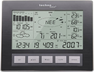 Technoline weerstation ws 2816 met regenmeter met 3 buitensensoren tot 100 m 222 x 173 x 42mm