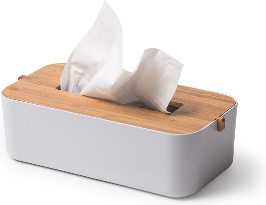 Lexon zen tissue box - wit-bamboe