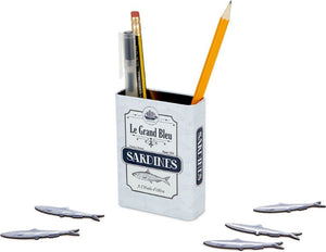 Balvi penhouder sardines magnetisch 9,5 x 3 cm tin 6-delig