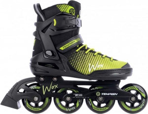 Tempish wox 84 skeelers volwassenen - 4x84mm wielen - fitness inline skates - zwart groen - maat 38
