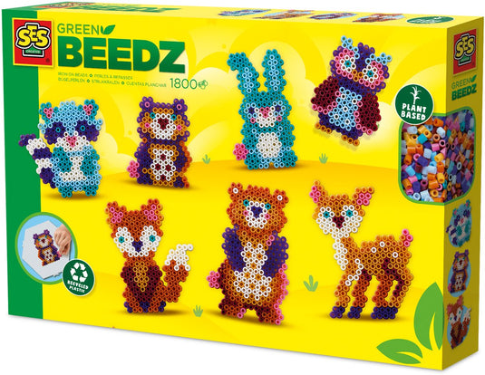 Ses green beedz - strijkkralenset bosdieren