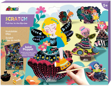 Avenir scratch jointed puppet - feetjes - kras marionetpopjes - 5 jaar