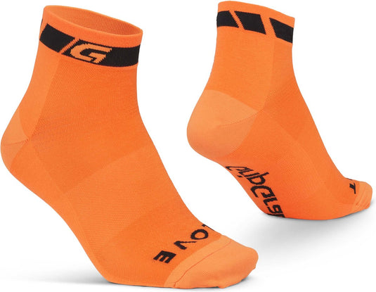Gripgrab - classic low cut zomer fietssokken 1 paar korte coolmax sokken - oranje - unisex - maat xs (35-38)