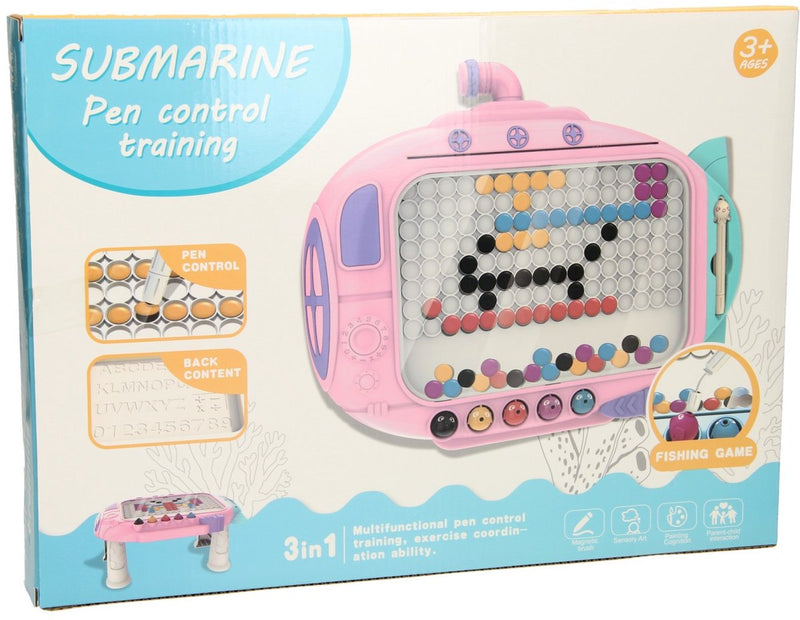 Afbeelding laden in galerijviewer, Lobbes speelgoed bv kleuren buttons spel met magnetische pen roze
