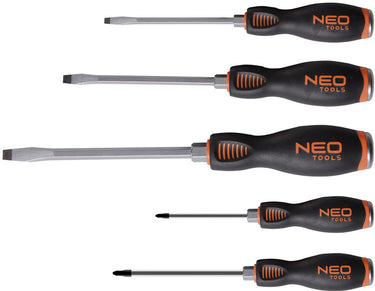 Neo - schroevendraaierset - 5 stuks - magnetische punt - driekantige handgreep