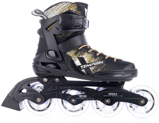 Tempish wox 2.0 84 skeelers - inline skates - dames - zwart goud - maat 37