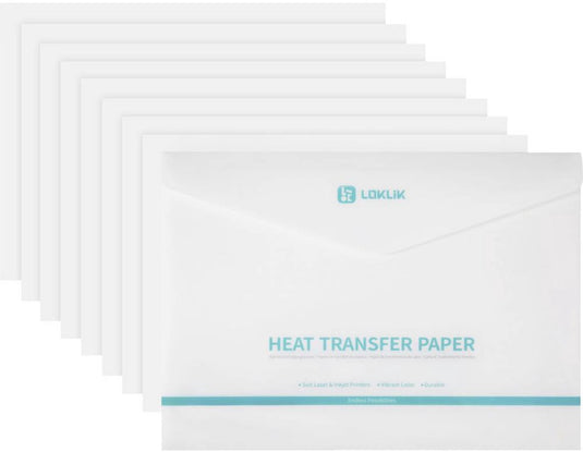 Loklik heat transfer paper sheet - light - lichte kleur - 8 pack