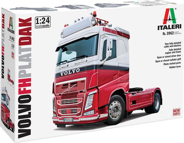 Italeri modelbouwpakket vrachtwagens - 3962 volvo fh4 truck 4x2 plat dak plastic - 1:24 - modelbouw