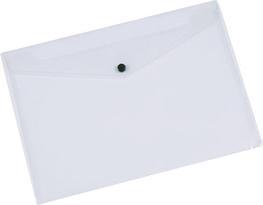 Q-connect documentenmap, a5, transparante pp, drukknopsluiting 12 stuks