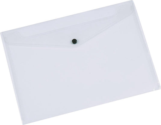 Q-connect documentenmap, a5, transparante pp, drukknopsluiting 12 stuks