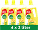 Dettol allesreiniger - sprankelende citroen 2l - 4 stuks - voordeelverpakking