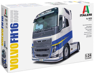 Italeri modelbouwpakket vrachtwagens - 3970 volvo fh16 medium roof - moderne truck - zweedse vrachtwagen plastic - 1:24 - modelbouw