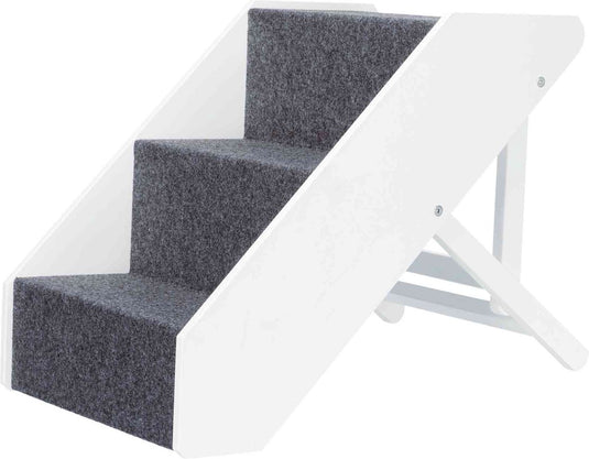 Trixie - dierentrap - trap in hoogte verstelbaar - wit - 67x40x40-47 cm
