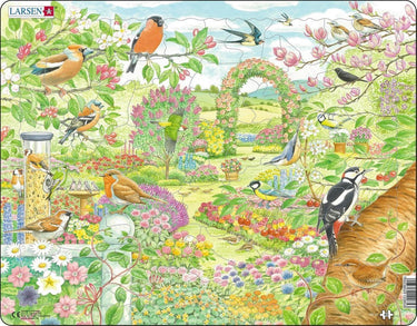 Larsen zuid-amerikaans regenwoud – puzzel – dieren – regenwoud – educatieve legpuzzel voor kinderen – 70 stukjes – gemaakt in noorwegen – extra dikke 2,5 mm stukjes – tray met vaste rand
