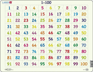Larsen legpuzzel leren rekenen getallen 1-100, 100st.