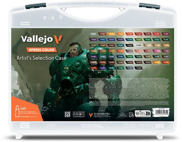 Vallejo hobbyverf acrylverf - 72184 xpress color - kunstenaars selectie - koffer -acryl set - 60x verf set - 60x 18 ml