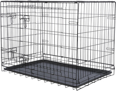 Trixie hondenkennel - inklapbaar, zwart - 93x62x69 cm, met veiligheidssloten, kunststof schuiflade