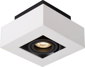 Lucide xirax - plafondspot (plafondlamp) - led dim to warm - gu10 - 1x5w 2200k 3000k - wit