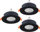 Eglo barranco inbouwspot - gu10 - ø 9 cm - zwart - set van 3 stuks - kantelbaar