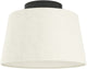 Eglo febres plafondlamp - e27 - ø 35 cm - zwart wit - teddy stof