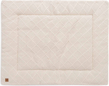 Jollein - boxkleed 75x95cm - speelkleed baby - check knit oatmeal