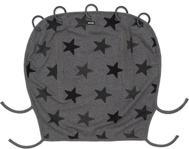 Dooky universal cover zonnescherm kinderwagen - uv bescherming voor je kind - zonnedoek buggy - grey stars