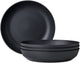 Mepal diep bord silueta - 4 stuks - dinerborden - nordic black