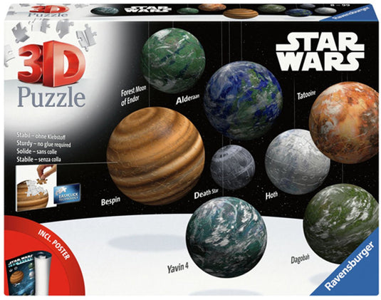 Ravensburger 3d puzzel star wars planet of the galaxy, 531st.