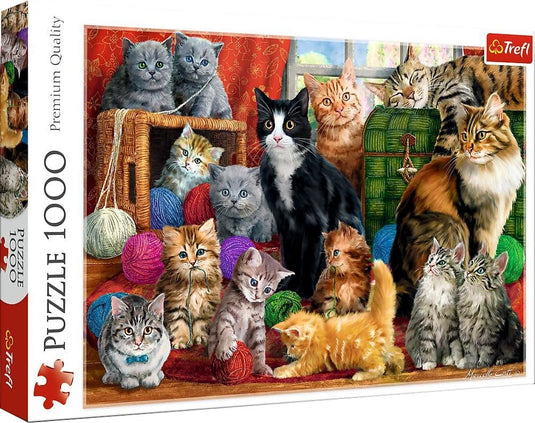 Trefl katten puzzel - 1000 stukjes legpuzzel - vanaf 12 jaar