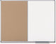 Nobo classic combi kurk staal notitiebord whiteboard memobord inclusief bevestigingsmateriaal - 900x600mm -wit natuurbruin