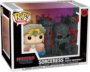 Funko masters of the universe sorceress with castle grayskull (pop! town) vinylfiguur 51 unisex pop! - neutraal - standard