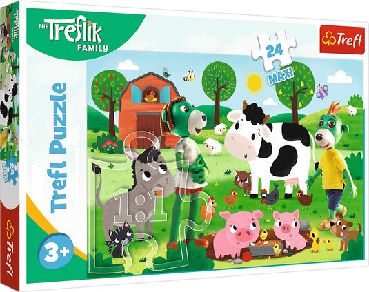 Trefl family boerderij maxi legpuzzel - 24 stukjes - vanaf 3 jaar