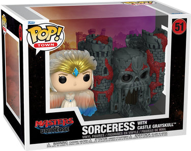 Funko masters of the universe sorceress with castle grayskull (pop! town) vinylfiguur 51 unisex pop! - neutraal - standard