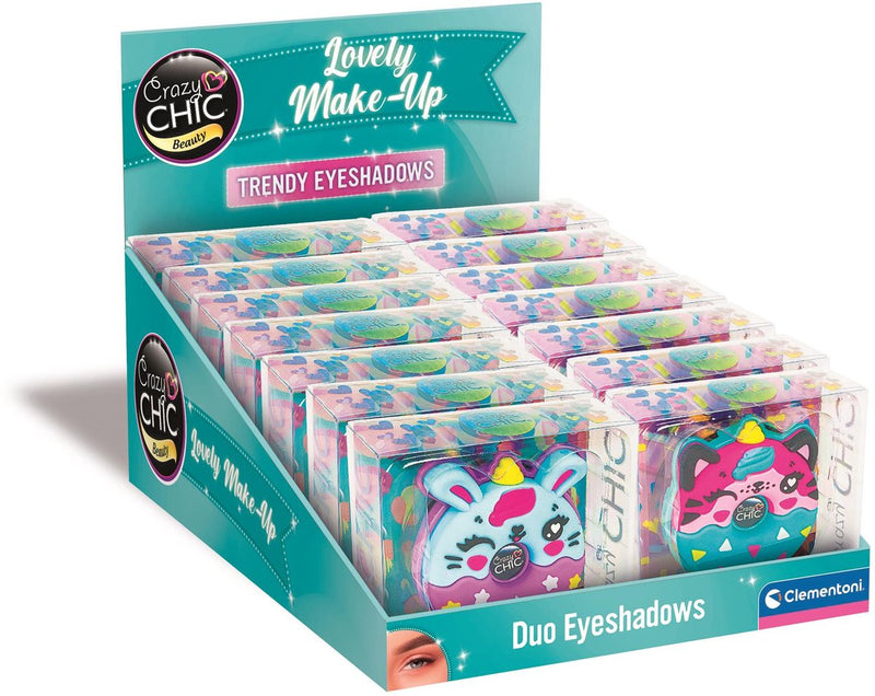 Afbeelding laden in galerijviewer, Clementoni crazy chic oogschaduw dieren donut paars blauw
