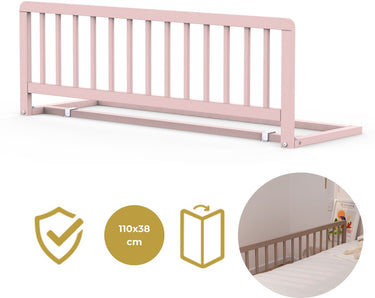Geuther houten bedhekje - bedrail - lissi - veiligheidshekje - 110x38cm - roze