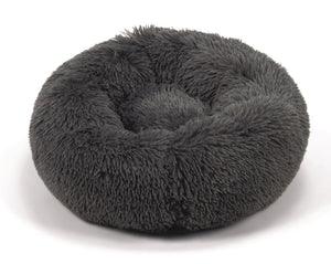 Beeztees yali - hondenmand - pluche - fluffy - grijs - diam. 60 cm