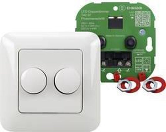 Ehmann 4260c0701 dimmer (inbouw) geschikt voor lampen: led-lamp, gloeilamp, halogeenlamp wit