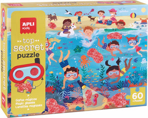 Apli kids apli - puzzel top secret strand (60 stuks).