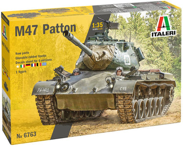 Italeri modelbouwpakket militaire voertuigen - 6763 m47 patton - 6 decal opties - gevechtstank plastic - 1:35 - modelbouw