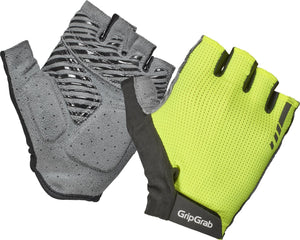 Gripgrab - expert rc max korte vinger zomer fietshandschoenen met padding - geel hi-vis - unisex - maat xs
