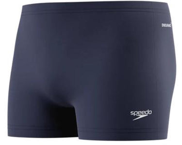 Speedo endurance+ logo aquashort heren - strakke zwemshort heren - chloorbestendige zwembroek mannen - kleurvaste sportzwembroek heren - marine wit - xs