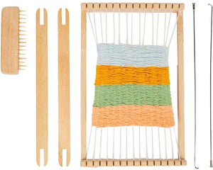 Bigjigs houten weefraam set, 10dlg.